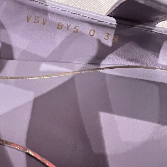 Valentino Garavani Roman Stud Ankle Strap Mule Vlogo Rockstud Cage Flat 36/38 - Picture 11 of 12